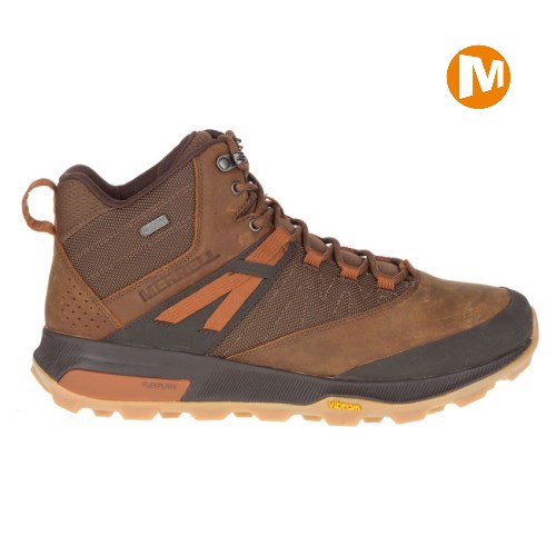 Merrell Zion Mid Waterproof Winterstiefel Herren Braun [DE-PVQEI]